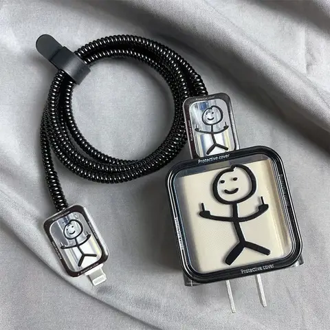 Sött skyddande fodral till Apple 18/20W laddare, skyddande fodral som passar till iPhone 15 16, datakabel, huvudskyddande skal 8 best sales USB-dongelns plasthölje - №2