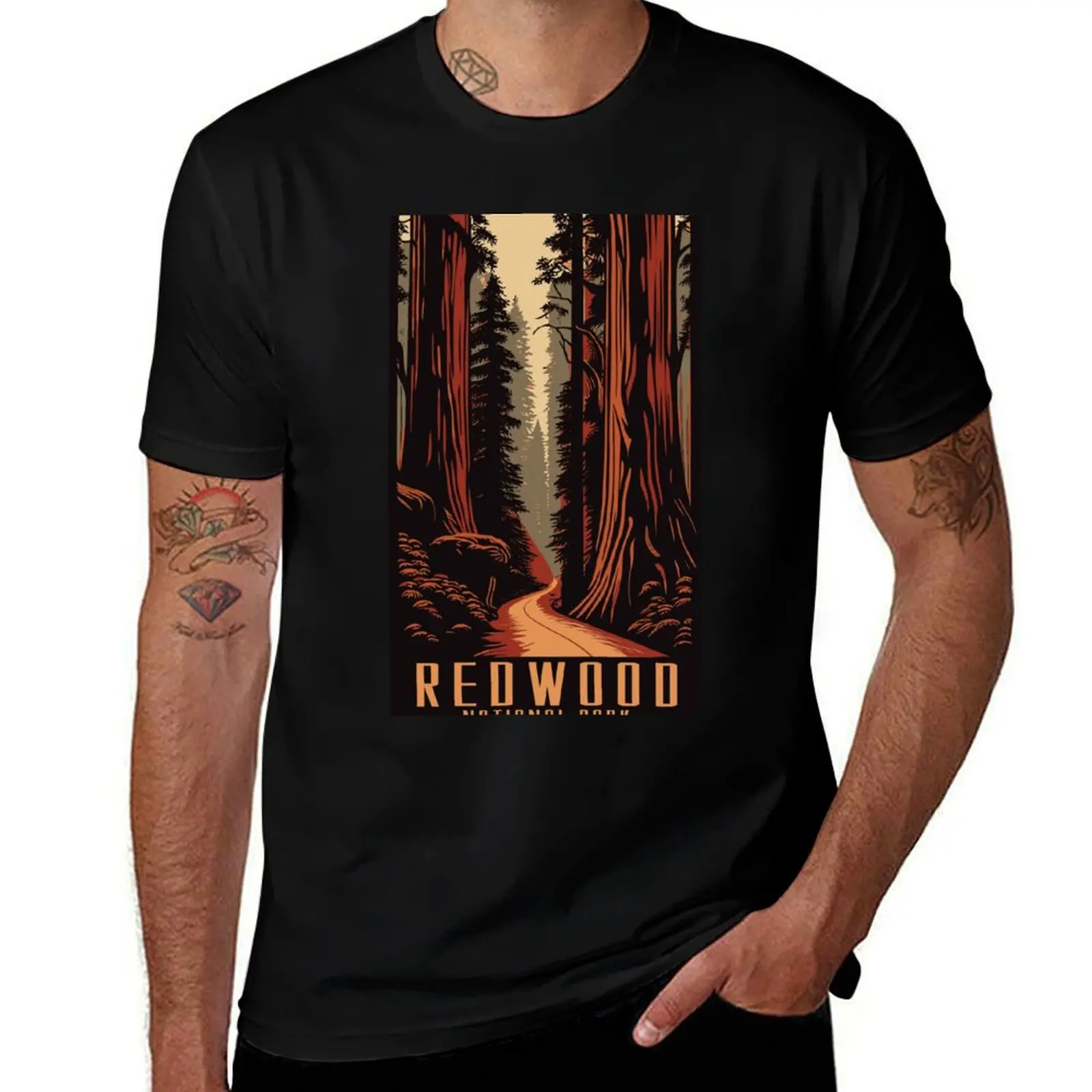 

redwood national park, souvenir, california, hiking, vintage T-Shirt t shirt man designer funny t shirts dark humor