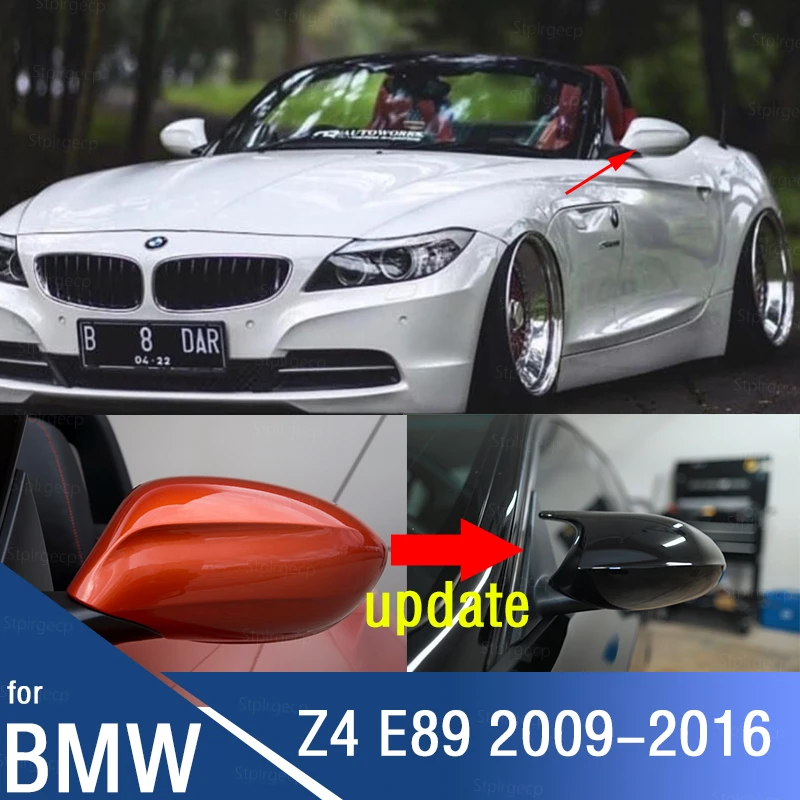 Carbon Fiber Rear View Side Case Rear Mirror Cap Replacement Mirror Cover Modified for BMW Z4 Z 4 E89 2009-2016