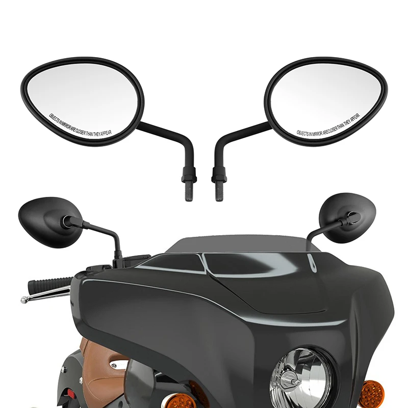 10mm Rearview Side Mirror Fit For Indian Scout Bobber Sixty Roadmaster Chieftain Chief Classic Vintage Dark Horse - view 6
