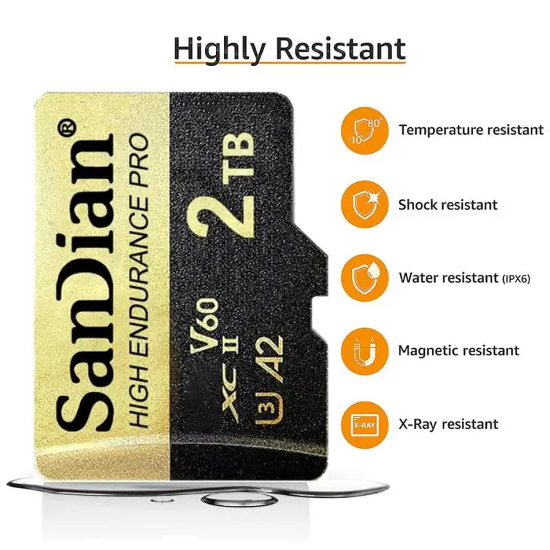 SanDian SD Card 128GB 256GB 512G Micro TF Card 1TB Memory Card High Speed TF Flash Card For Mobile Phone/Laptop/Desktop Original