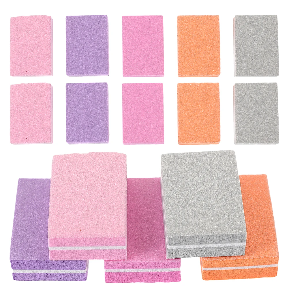 

100pcs Nail Block for S Sponge Block Nail File Grinding Fingernail Toenail Sponge Manicure Tools Polishing Dual Side Files