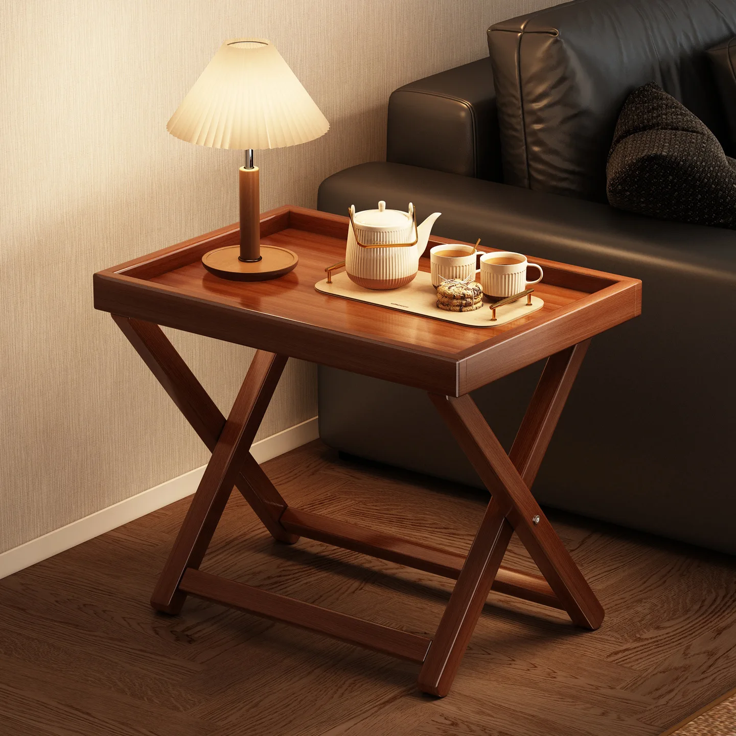 INS Folding Small Table Outdoor Picnic Portable Coffee Table Non-Solid Wood Home Living Room Mini Side Table
