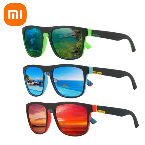 XIAOMI 슈퍼 패션 스퀘어 편광 선글라스 남성 여성 자외선 차단 야외 승마 낚시 레트로 디자이너 선글라스 UV400