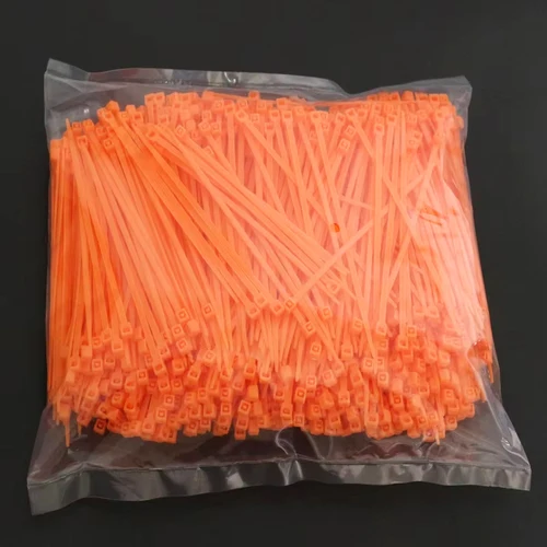 Imagen 2 del producto Brida para cables de nailon y plástico autoblocante, color blanco y negro, 3x100, 150, 200, 4x150, 200, 5x200mm, anillo de sujeción de retención, Cable Industrial