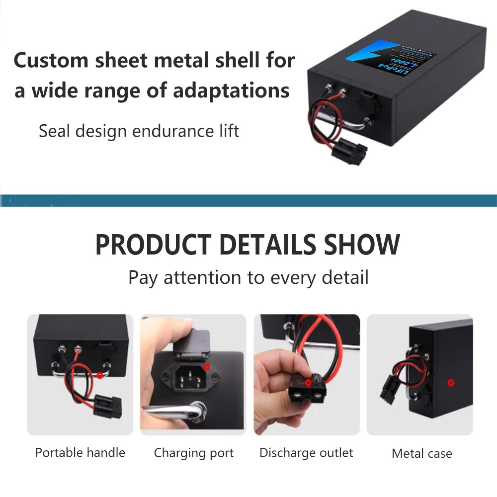 Paquete de batería LiFepo4 de 60v y 20Ah, fosfato de hierro y litio, Bluetooth opcional, BMS, perfecto para vehículos eléctricos Harley