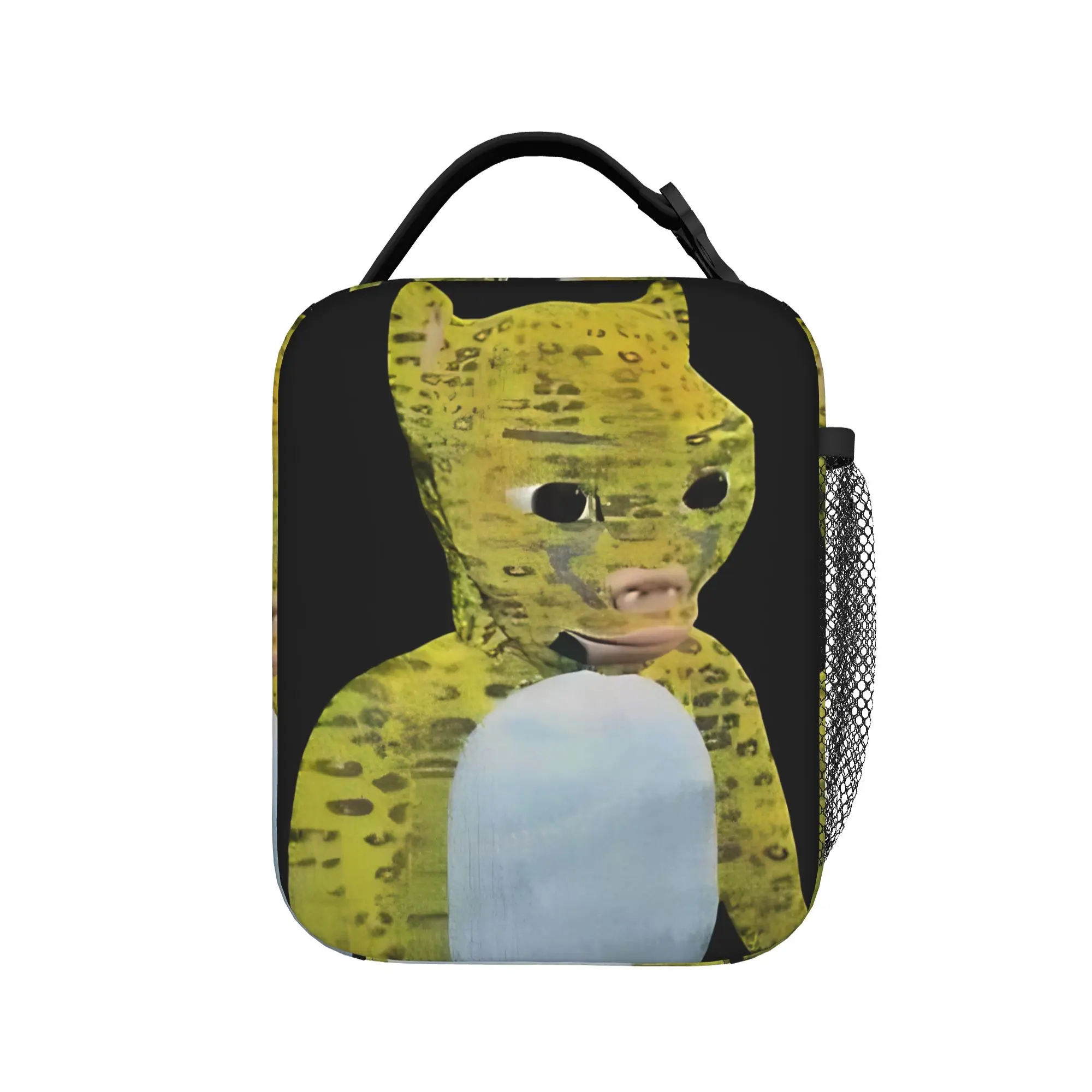 Niu Lai  Leopard Cut-out  Insulated Lunch Bag Leakproof  Reusable Thermal Bag Tote Lunch Box College  Picnic Bento Pouch