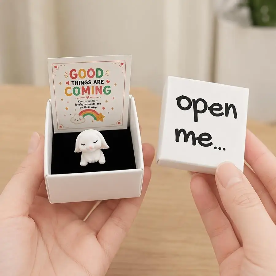 1/5/10/20/50/100pcs 2D Flat Cute Otter Key Ring with Pocket Hug Encouragement Card, Charming Animal Decor Accessory, Nice Gift C