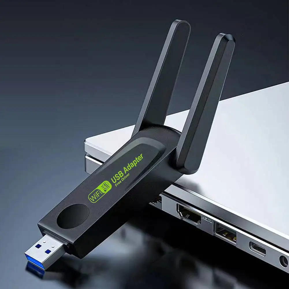 อะแดปเตอร์3.0 WiFi USB 600Mbps ตัวรับสัญญาณการ์ดเครือข่าย dongle Wi-Fi ไร้สาย2.4G/5GHz สำหรับคอมพิวเตอร์ตั้งโต๊ะแล็ปท็อป
