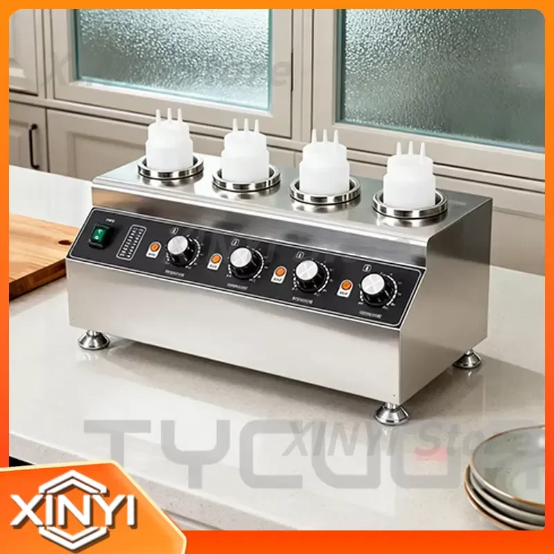 Commercial Electric Sauce Warmer Chocolate Melter Jam Heating Pot Stainless Steel 30-85C Catering Equipment for Cafe