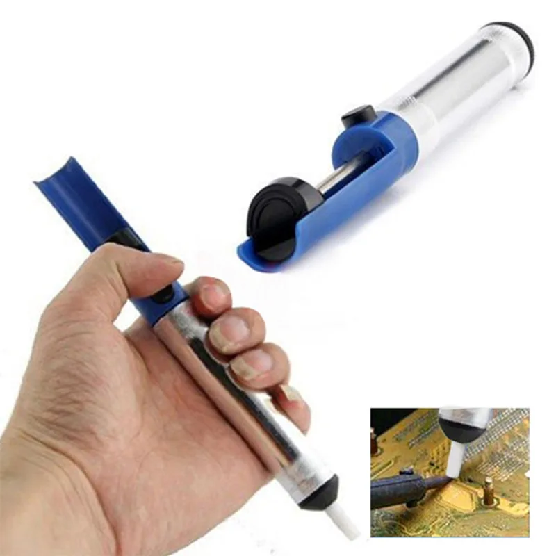 

Aluminum Metal Desoldering Pump Suction Tin Gun Soldering Sucker Pen Removal Vacuum Soldering Iron Desolder Hand Welding Tools