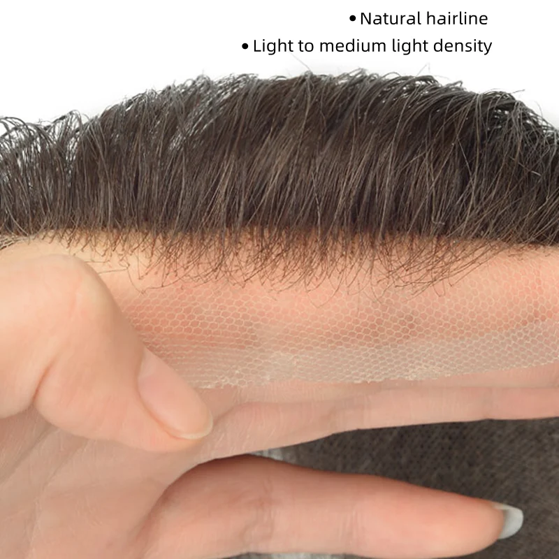 Men's Wig Full Lace Toupee For Men 100% Human Hair Systems Unit Breathable Male Capillary Prothesis Natural Wig For Male