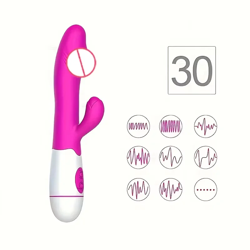 قابلة للشحن دسار أرنب هزاز المزدوج الاهتزاز G بقعة جهاز تدليك للمهبل AV عصا البظر الجنس لعب للنساء الإناث الاستمناء