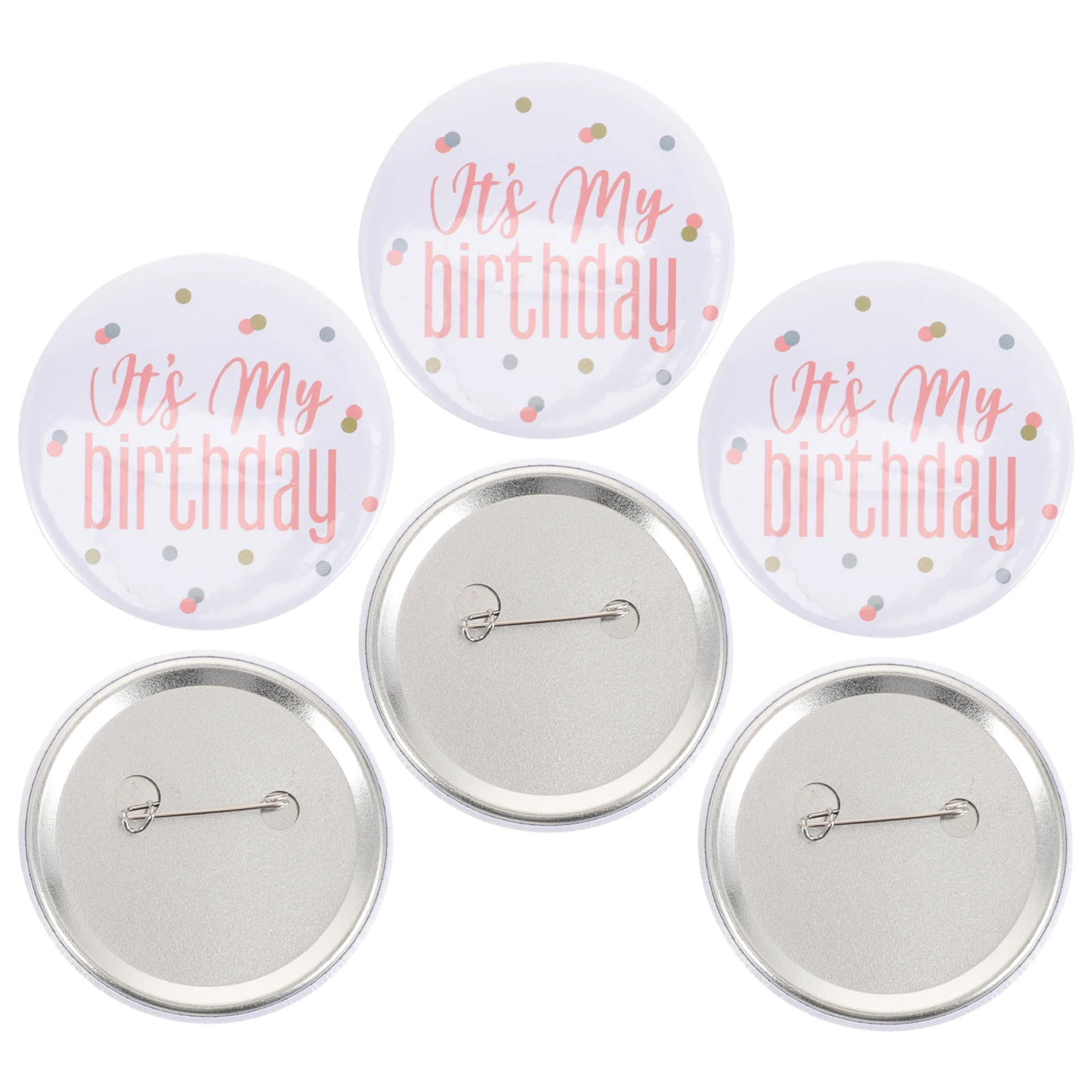 

6 Pcs Birthday Pin Metal Brooch Happy Birthday Decorative Accessories for Party Women Girl