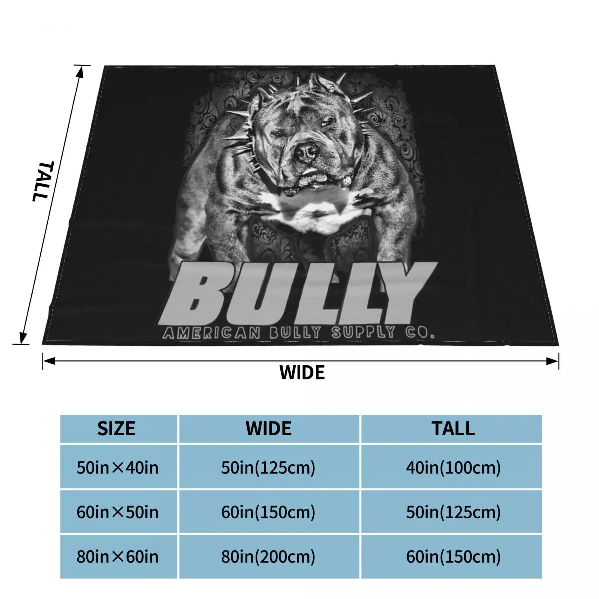 Bully American Bully Pit Bull Blanket Warm Raschel High-Grade Skin Friendly Home Decotation