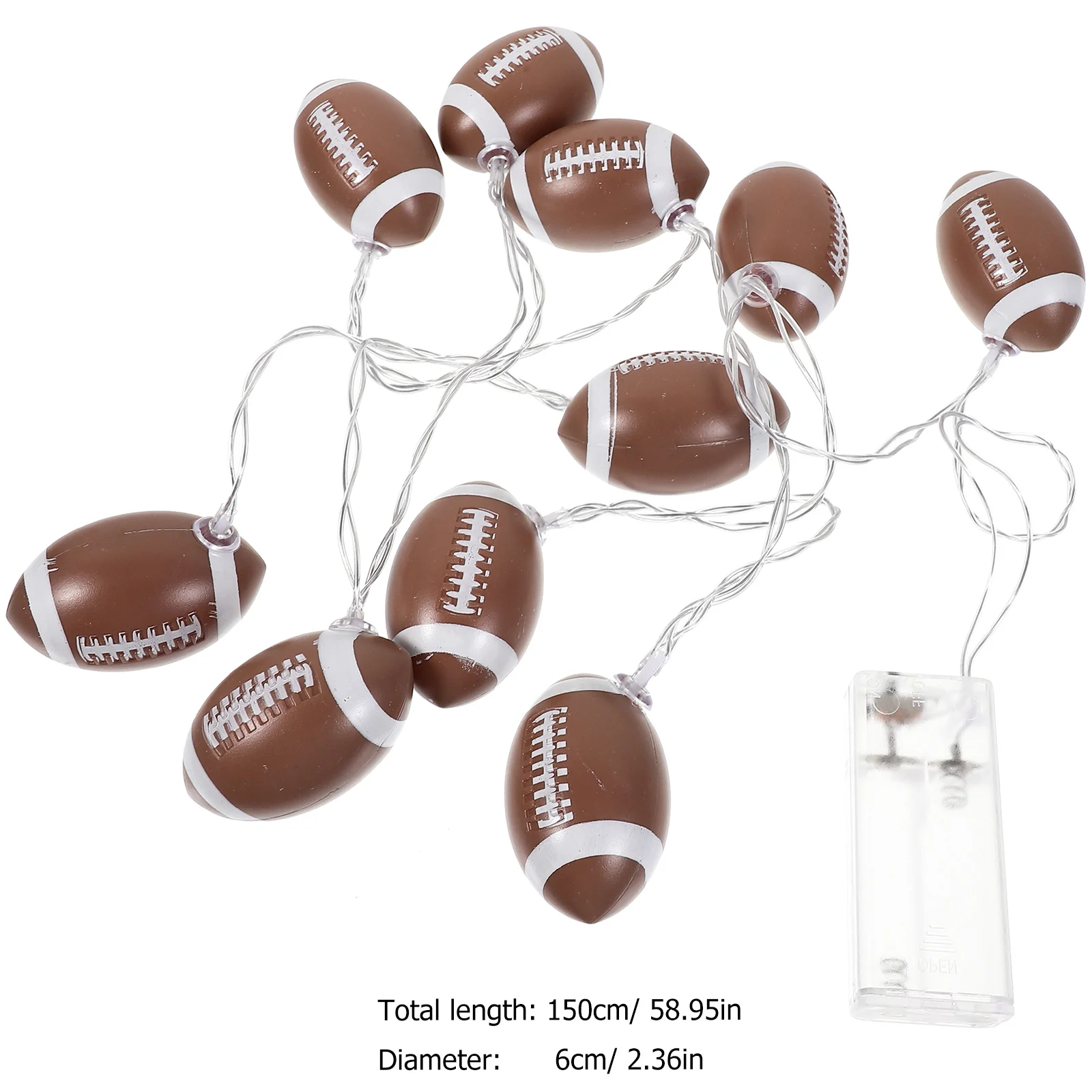 Basketball Atmosphere Light Rugby Shaped Decor Sports Party Favors Decoration Theme Supply Freely Twisted String