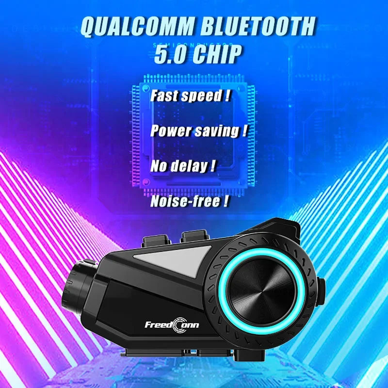 Motorcycle Helmet Walkie-talkie 1000m 6 Person Bluetooth Headphone Dashcam HD Ultra Long Endurance 4 Million Dynamic Pixels