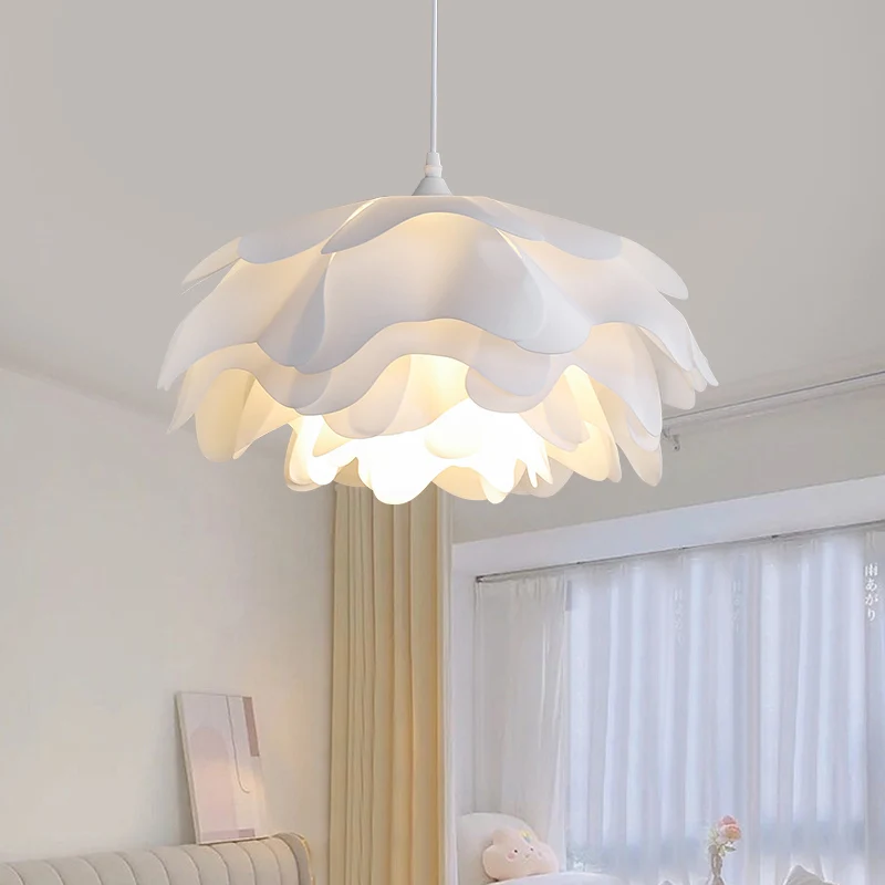 

Designer Living Room Flower Pendant Lamps Modern Simple Bedroom Dining Room Luminaire Study Acrylic Hanging Lights For Ceiling