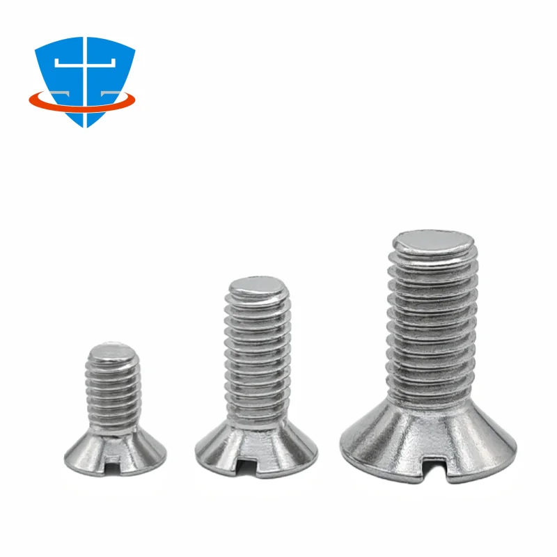 100/50/10pcs DIN963 Metric 304 Stainless Steel Countersunk Slotted Screw M1.2 M1.6 M2 M3 M4 M5 M6 M8 M10 Flat Head Slotted Bolt