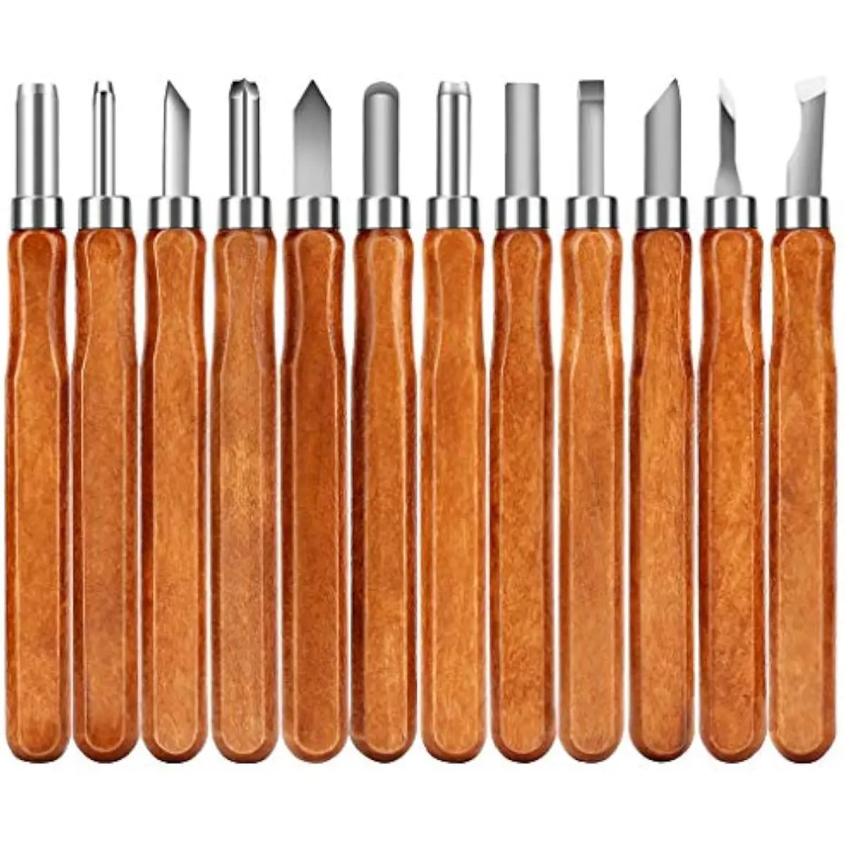 Wood Carving Tools, 12 set SK2 Carbon Steel Sculpting Knife Kit for Beginners & Professions