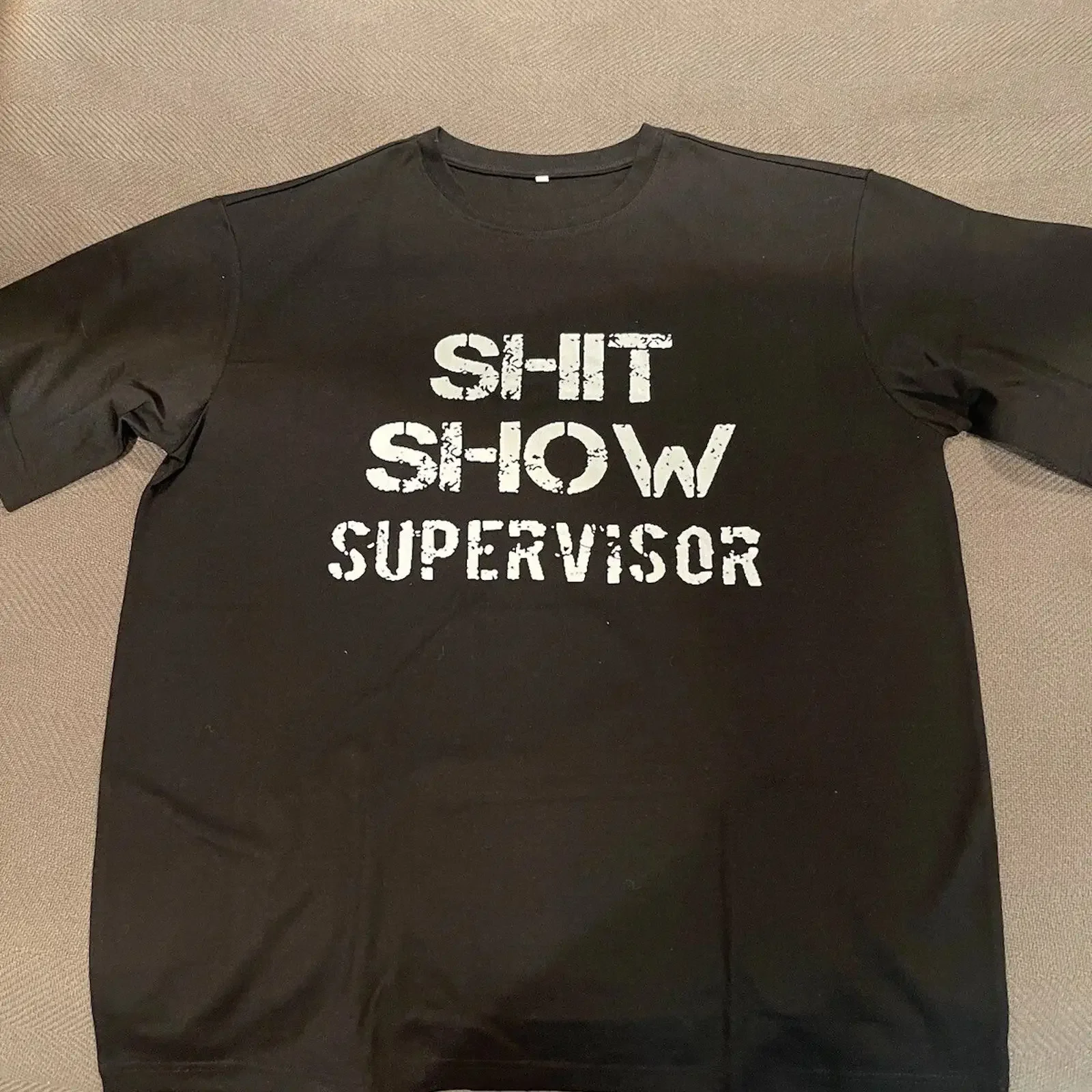 Poop Show Supervisor T shirt vintage Washed Unisex Stylish Top For Everyday Wear streetwear Breathable Soft graphic Comfortable