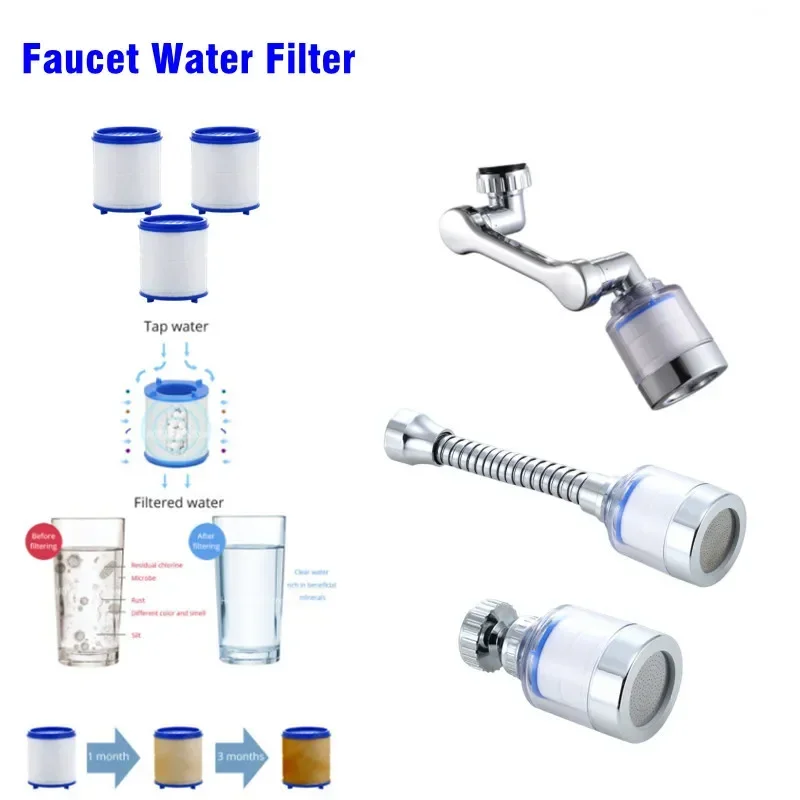 Universal Pp Filter Cotton Pressurized Faucet Filter Element Filter Spillproof Shower Joint Kitchen Double Filter Cotton 10pcs