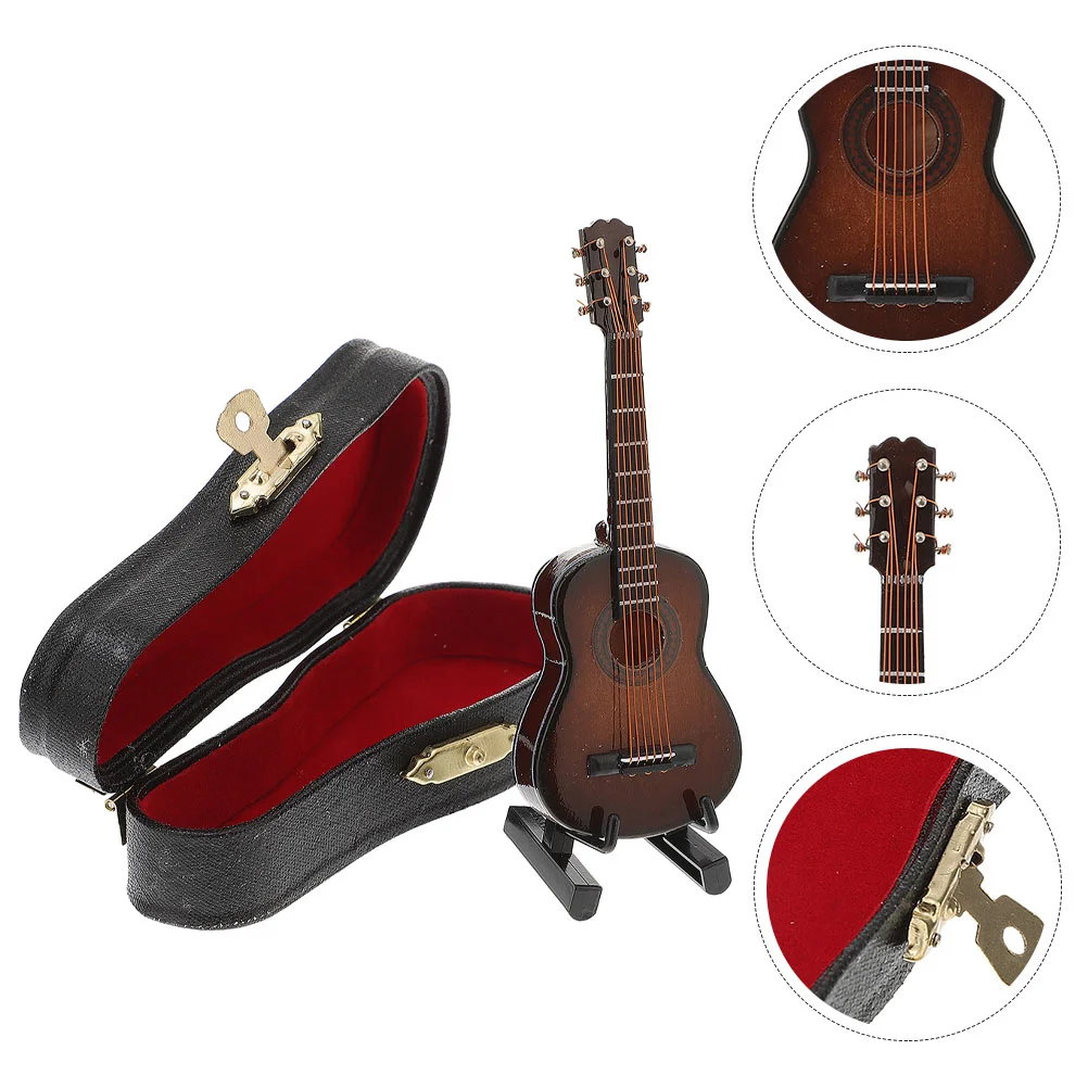 

Mini Musical Instrument Guitar Model Classical Miniature Landscape Prop Decor Child Kids