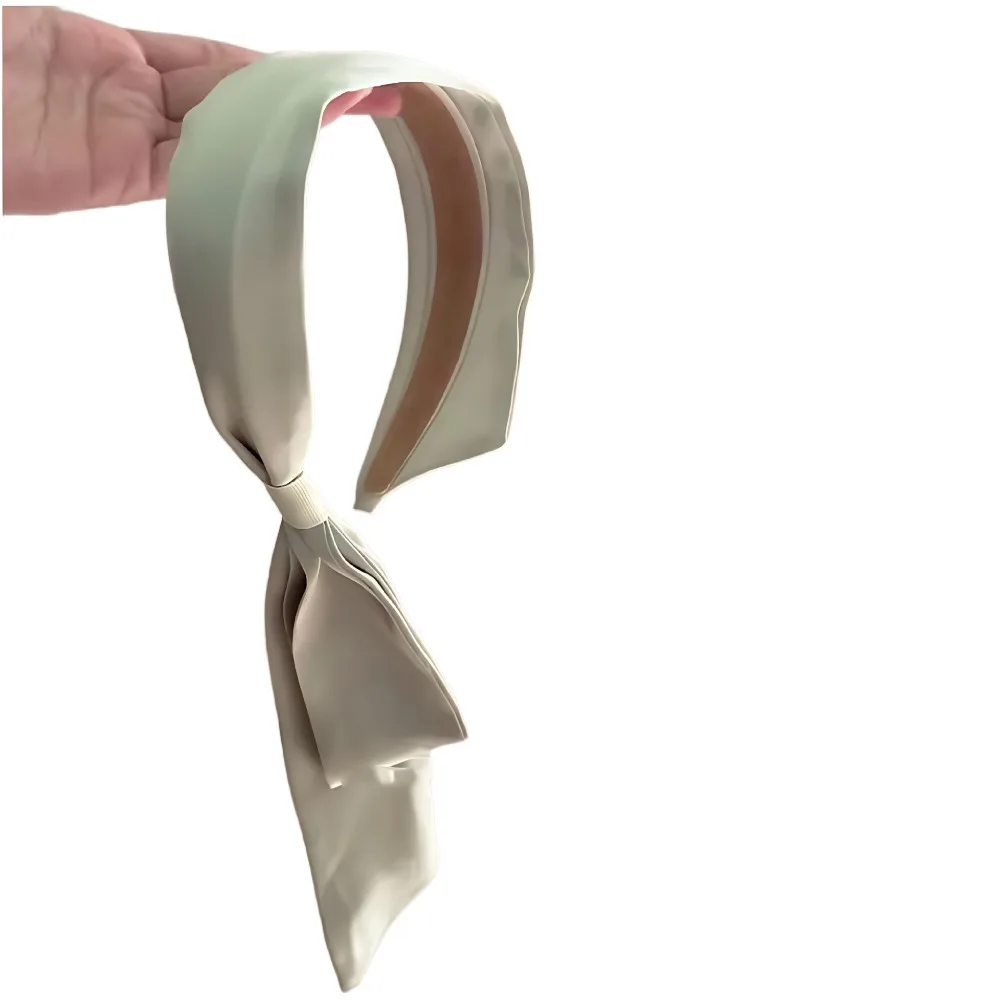 

Sweet Bow Ribbon Hair Band Solid Color Korean Style Bow Headband Headwear Hair Accessories Hair Hoop Headwear