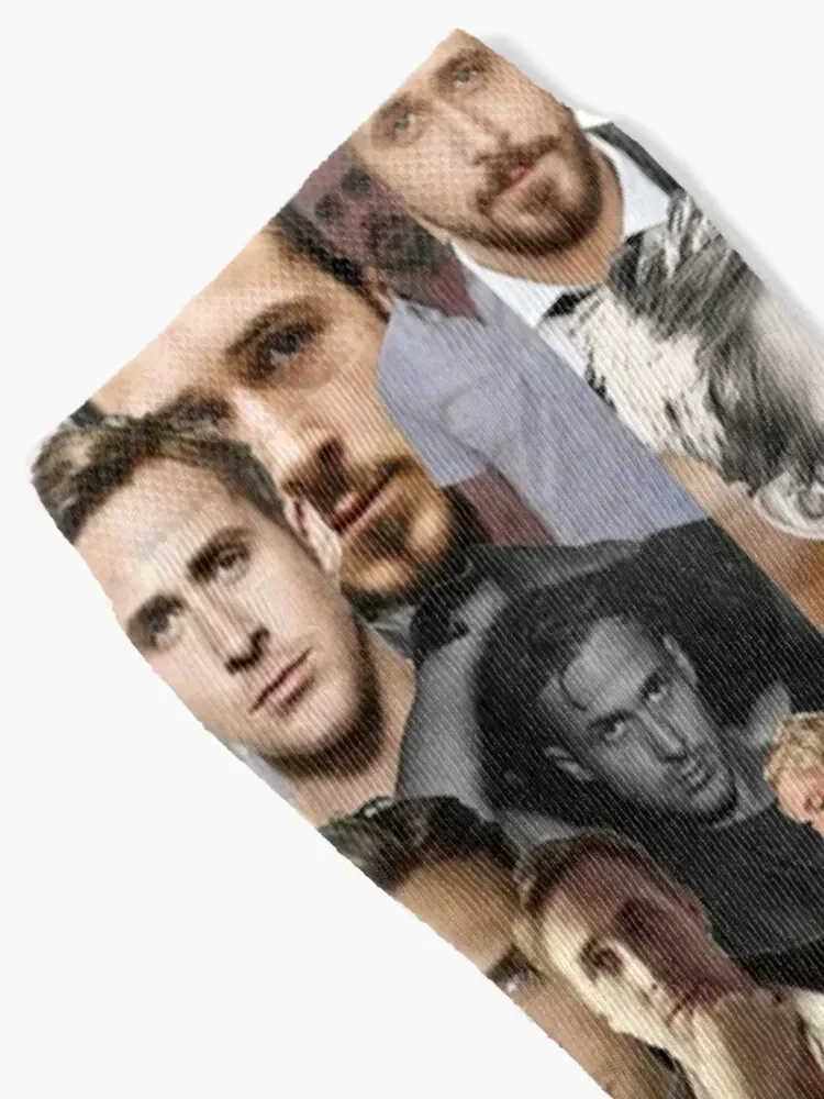 Ryan Gosling Collage Calzini Run retrò da uomo Calzini di marca di lusso da donna