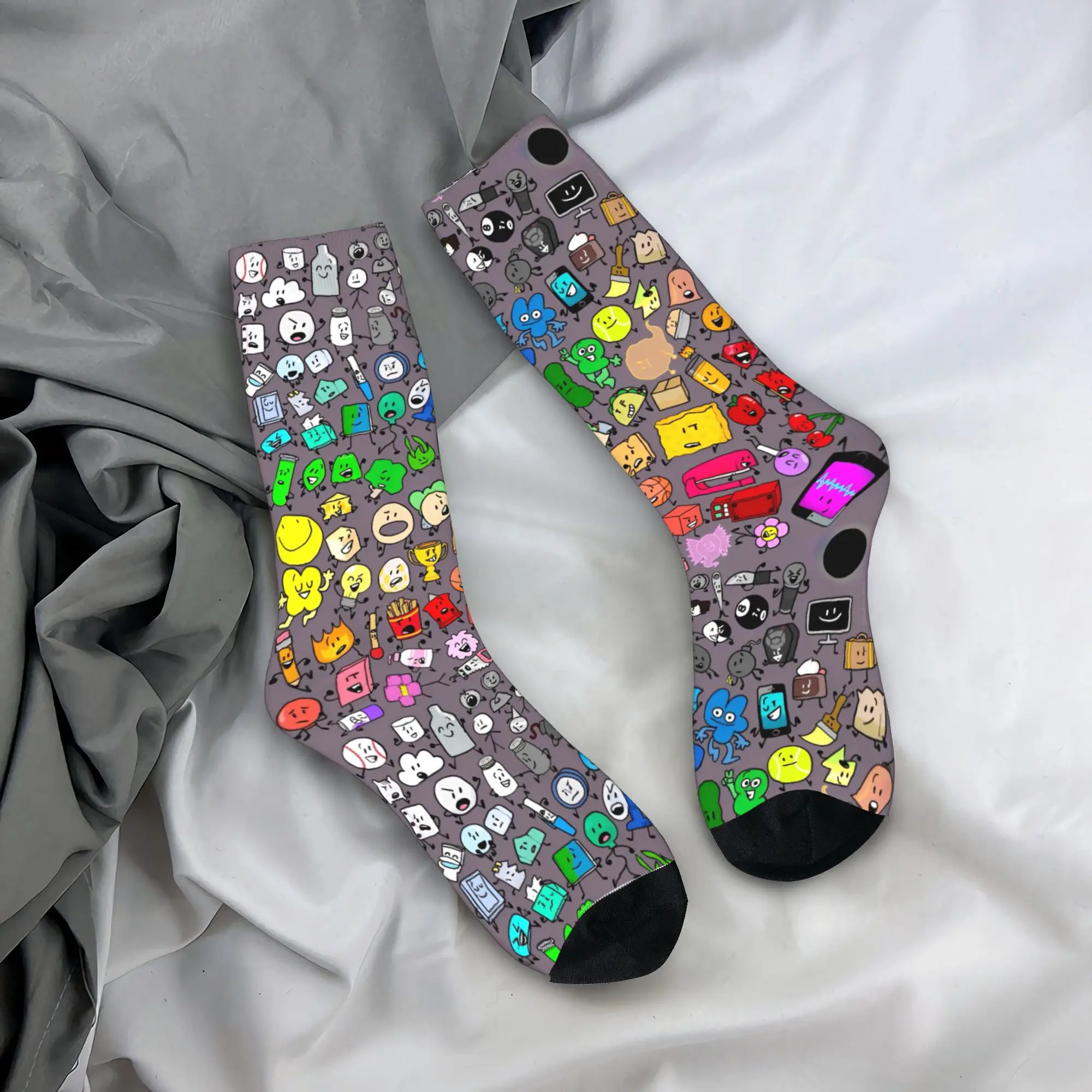 للجنسين الرجال الجوارب BFDI الجنون الجنون جميع الشخصيات جوارب الشتاء الجدة جوارب ناعمة نمط سكيت المضادة للانزلاق الجوارب