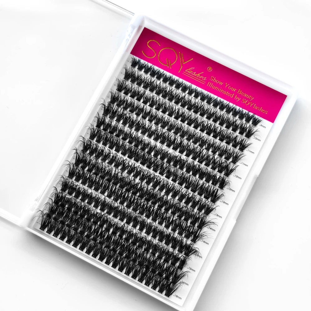 Yiernuo 280Ps DIY Fluffy Lash Clusters Wispy Individual Lashes 10-18mm Cluster Eyelash Extensions