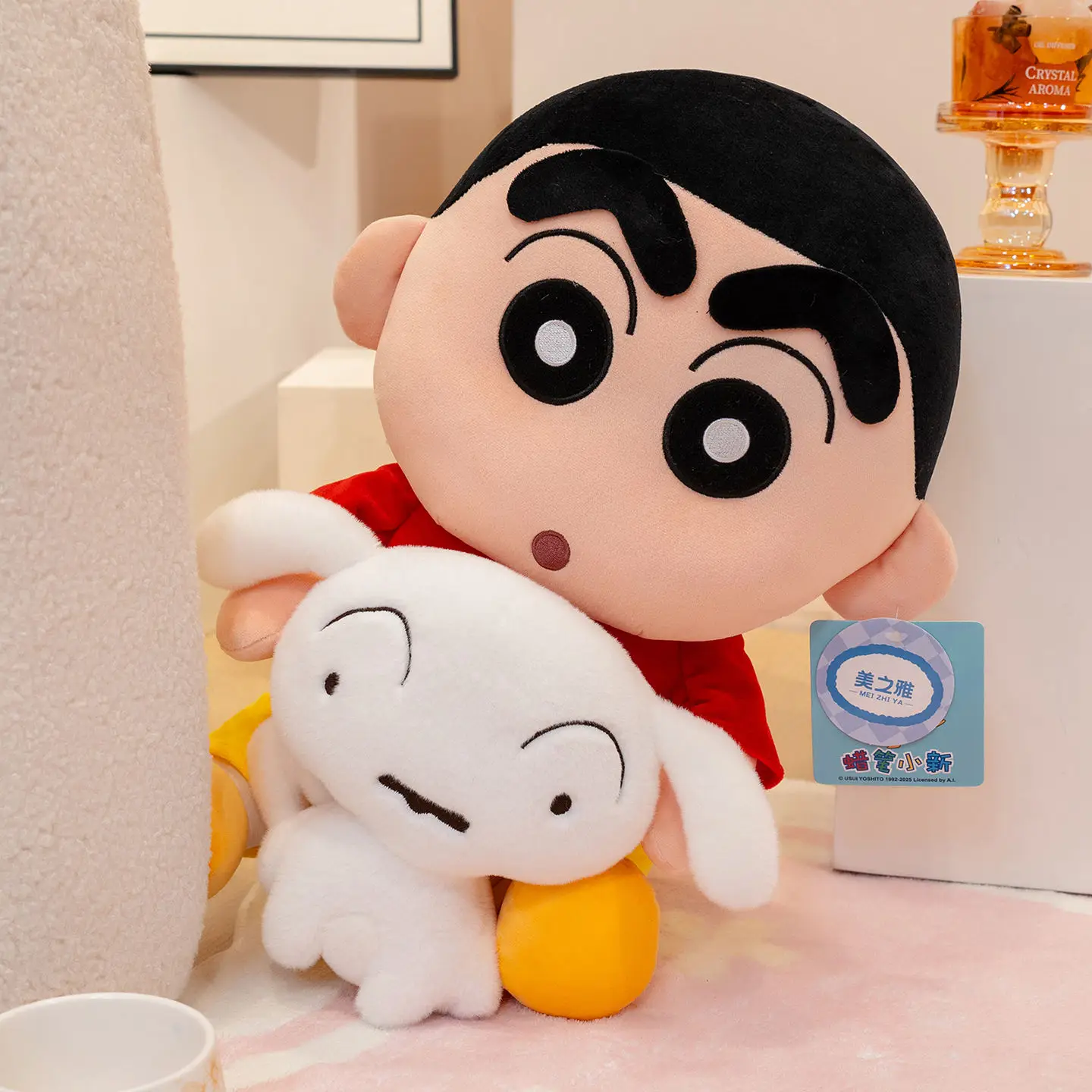 

Genuine with tags Crayon Shin-chan Hold Shiro Plush Toys Kawaii Soft Stuffed Dolls Girls Boys Birthday Xmas Gift Movie Plush Toy