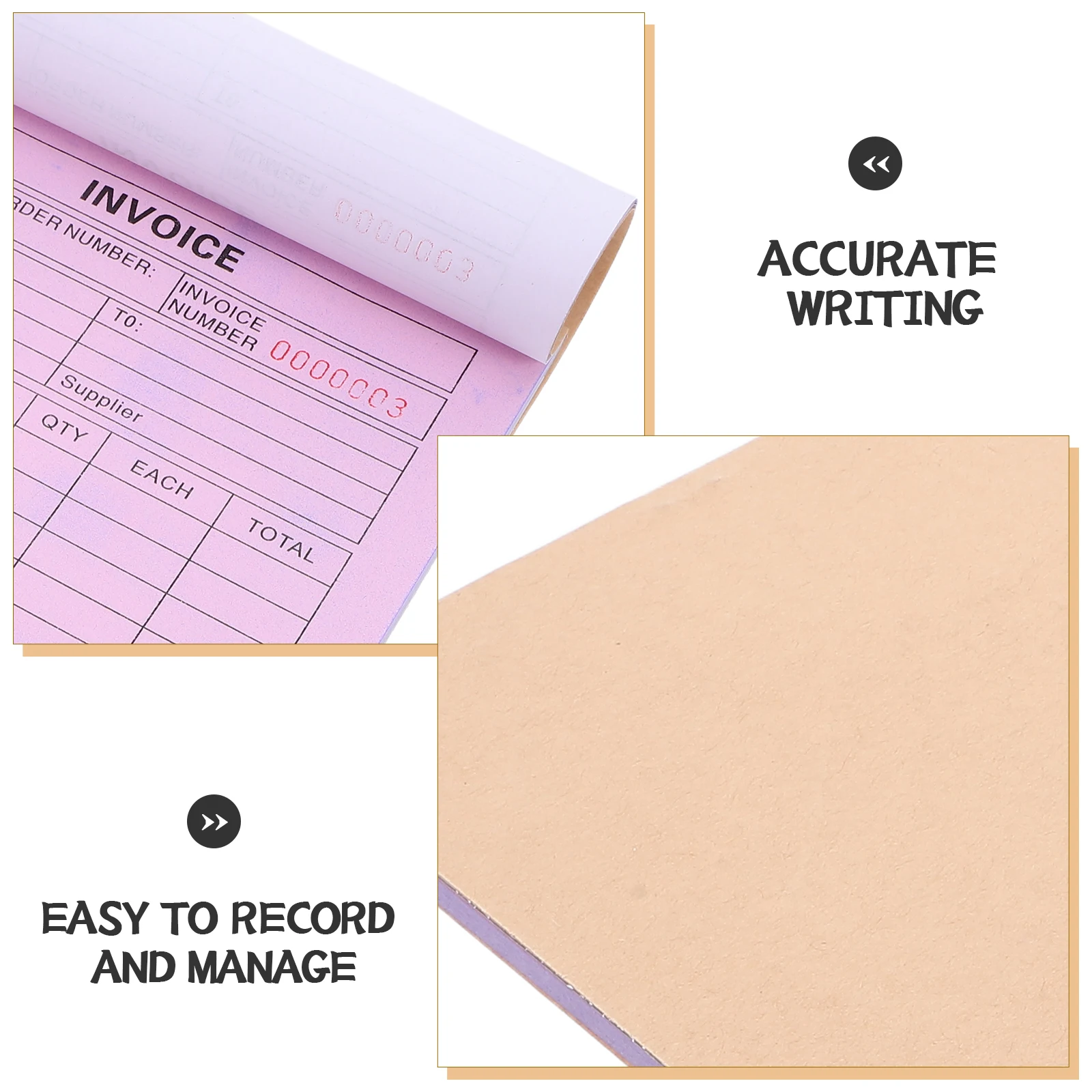 2 Part Invoice Book for Record Keeping with Duplicate Receipt Forms Ideal for Retail Office Restaurant Use - Business Invoice