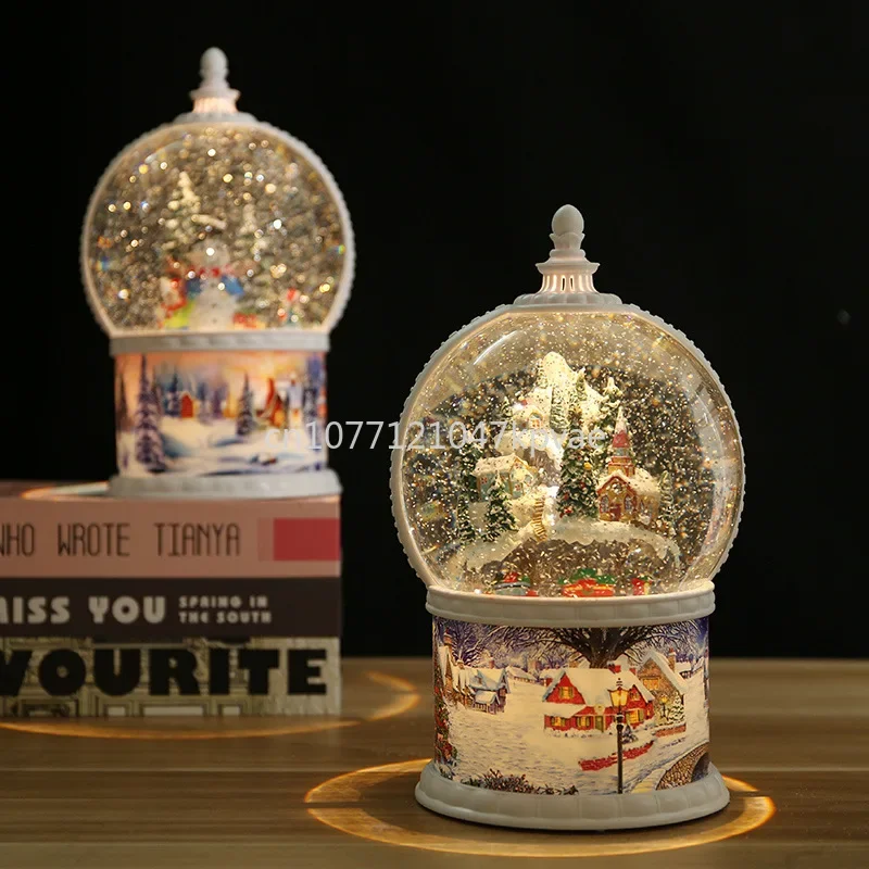 Christmas Ball Snowy Iceberg Spinning Music Box Dream Octave Box Crystal Ball Children's Birthday Gift Gifts