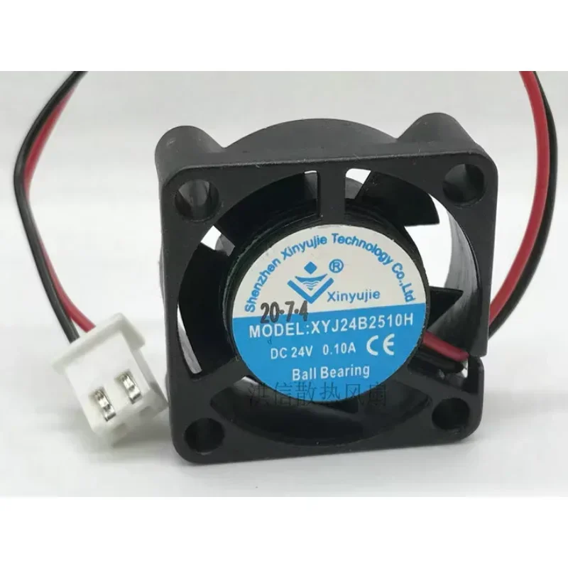 Xinyujie XYJ24B2510H DC 24V 0.10A 25x25x10mm 2-Wire Server Cooling Fan
