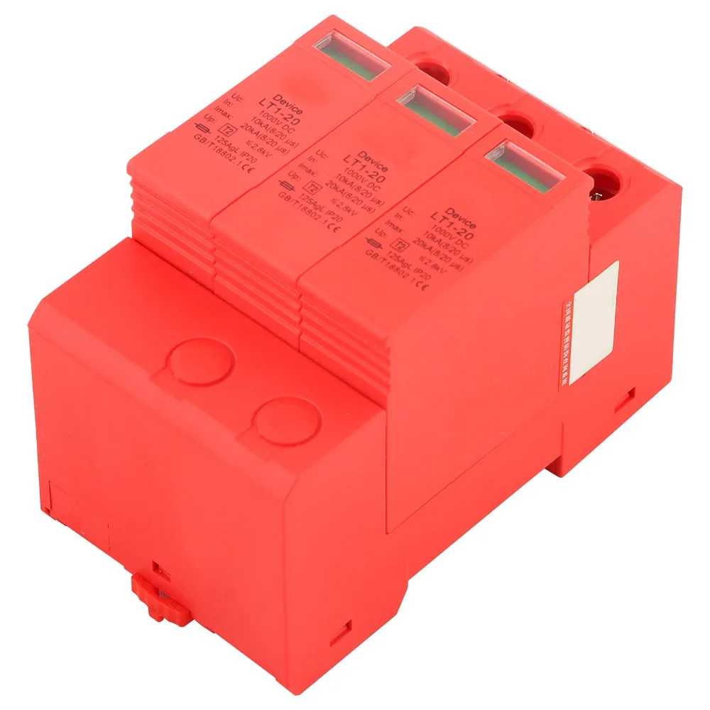 

Защита от перенапряжения 3P Защита от постоянного тока 20KA 1000 В постоянного тока Устройство разрядника напряжения Защита от молний Расширитель Защита дома