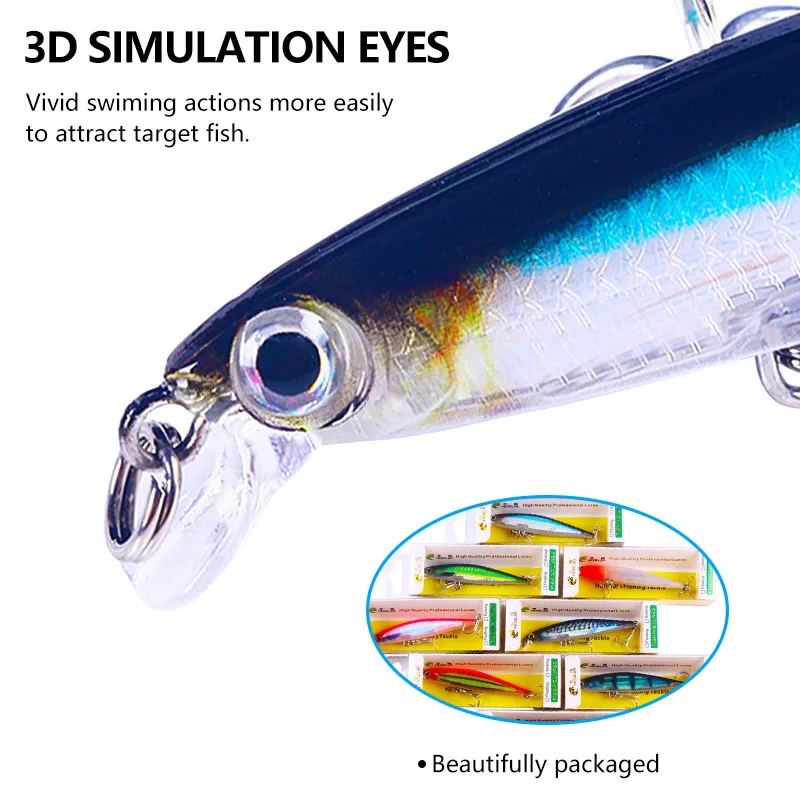 1 Stück Minnow-Angelköder, realistische Fischform, harter Köder, 5,5 g, künstlicher Köder, Wobbler, Kurbelköder, Karpfen, Barsch, Pesca, Angelgerät