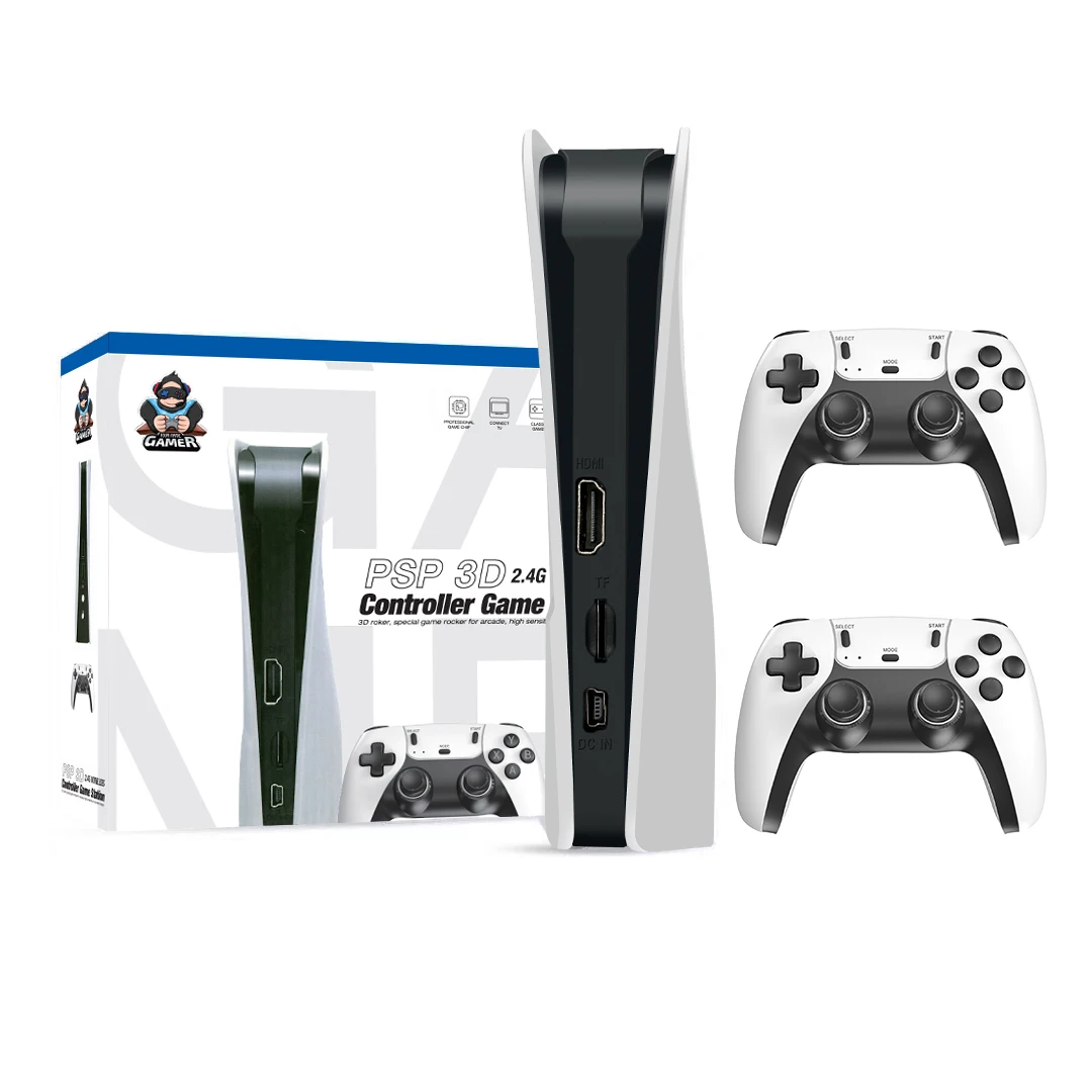 Novo bastão de jogos 4k uhd com mais de 45.000 jogos integrados e controlador sem fio, suporte para mais de 40 emuladores, console de jogos de tv fhd plug and play