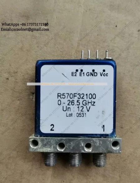 JS03 SPDT coaxial switch DC-26.5GHz 12V SMA female R570F32100 electromechanical relay used original