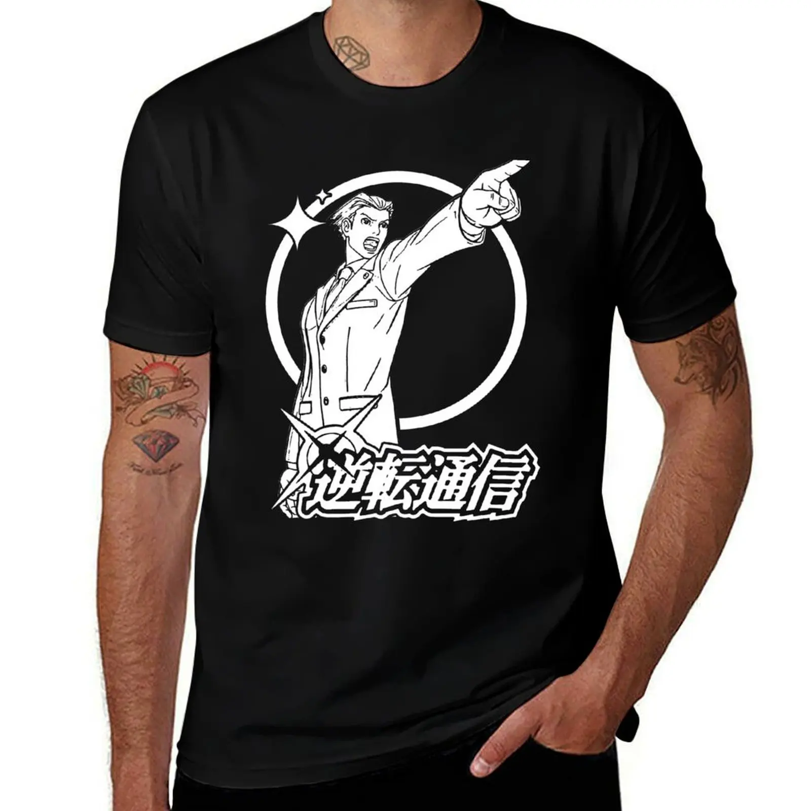 Ace Attorney T-Shirt décontracté en coton doux à manches courtes