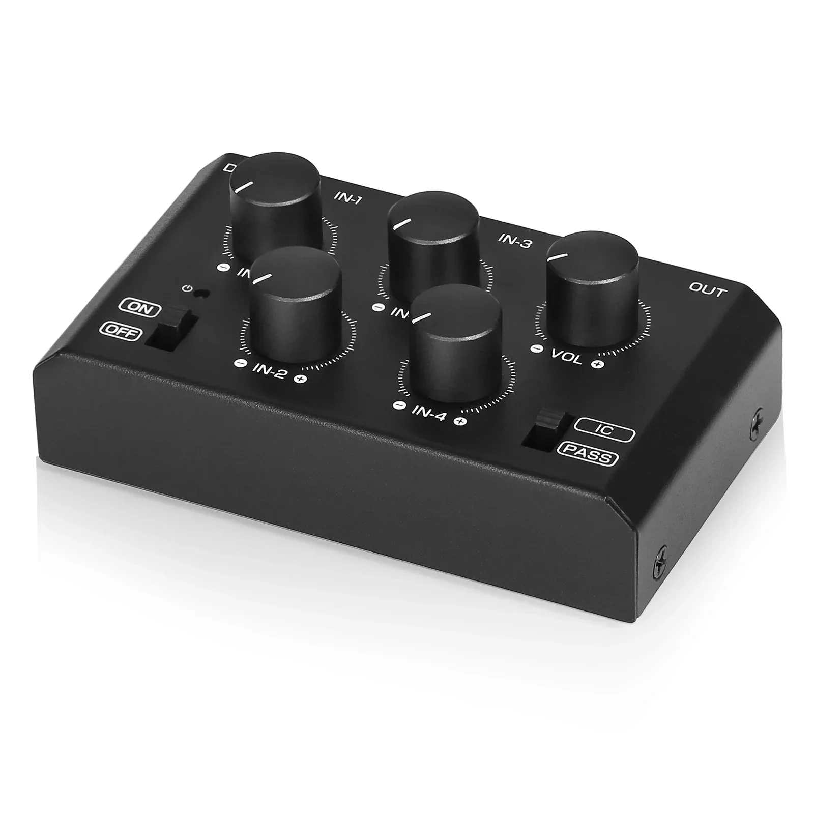 Douk Audio MC5-BX Ultra cichy 4-kanałowy mikser audio Stereo Line Mixer do nagrywania w domu/studiu/barze — zdjęcie produktu 7