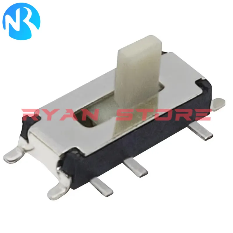 200PCS Toggle Slide Switch MSK12C01 1.5H 2.5H 2.0H Mini 7Pin On/Off 1P2T SPDT MSK 12C02 For MP3 MP4 SMD Black and White