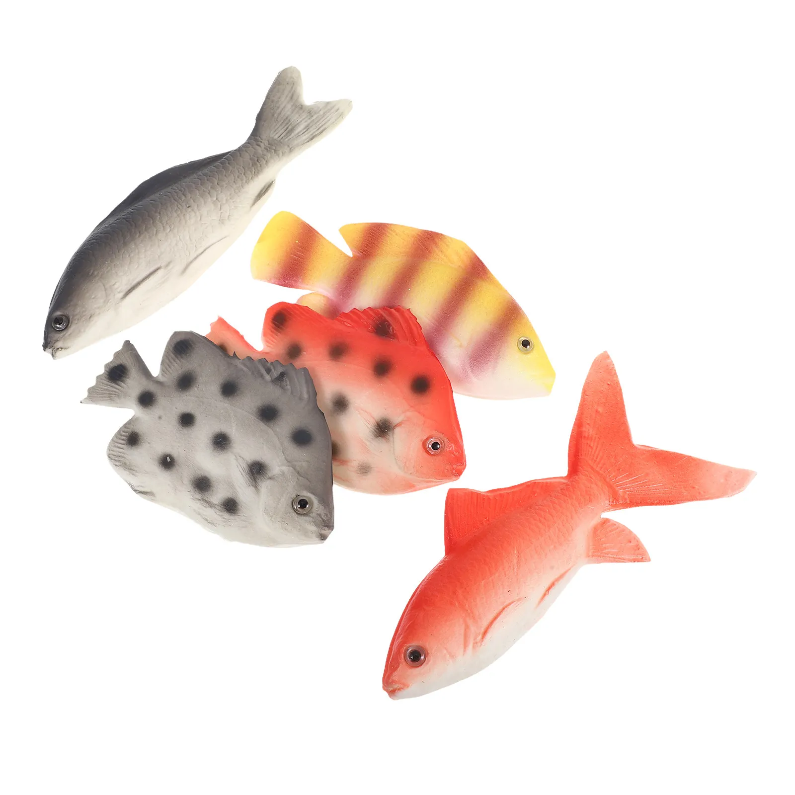 

5Pcs Realistic PU Fish Simulation Ocean Animal Educational Tool for Kids Learning Marine Biology Classroom Decor Photography