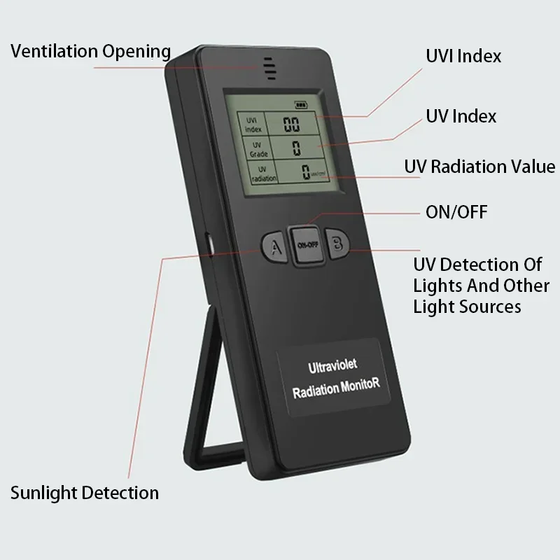 2026 Hot Sale Portable Ultraviolet Ray Detector UVI UV Index Detection Sunlight UV Index Meter