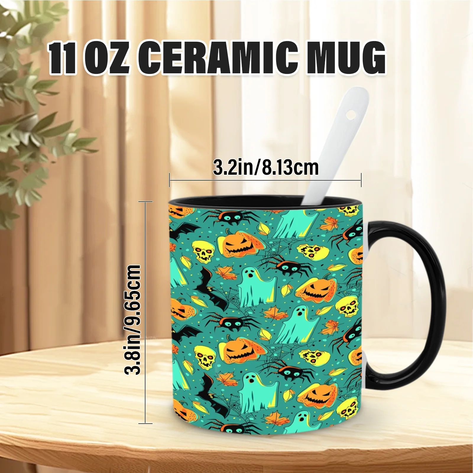 1pc an 11Oz Ceramic Mug Featuring a for Halloween Design, Perfect for Parties, Office Use, Or Home Decor, And Makes a Great Gift for Friends