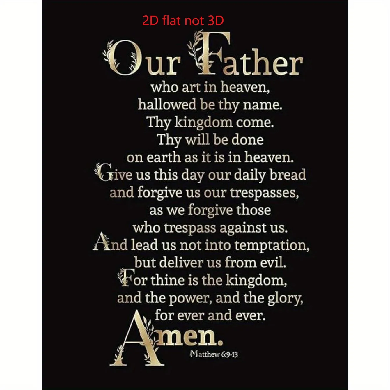 1pc Metal Wall Art Iron Sign Our Father Prayer Matthew 6:9-13 Vintage Religious Decor 2D Flat for Home Living Room Bedroom