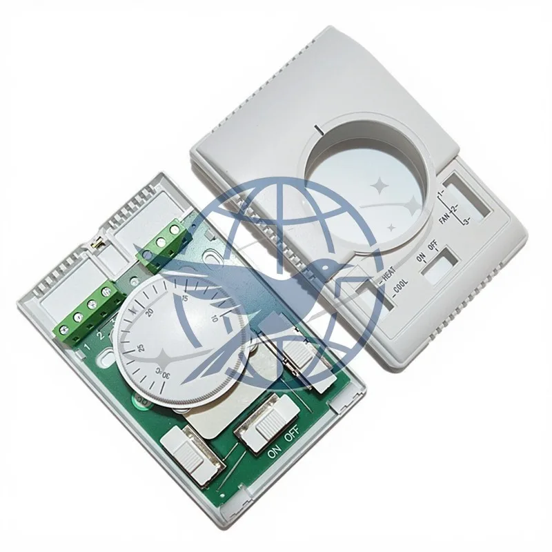 Central air conditioning mechanical thermostat, knob switch panel three-speed switch, fan coil temperature controller
