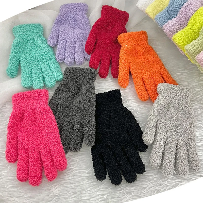 

Женские перчатки, зимние толстые плюшевые перчатки, уличные теплые лыжные велосипедные перчатки из кораллового флиса, мягкие бархатные варежки для очистки дома и пыли