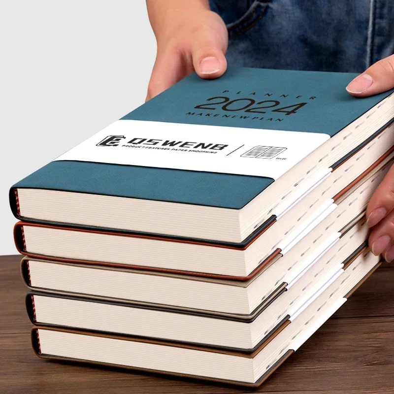 Notebooks Monthly Writing Planner Book 2024 Notebook 5 With Agenda Office Notepad Pads Daily Diary Weekly Sketchbook Stickers