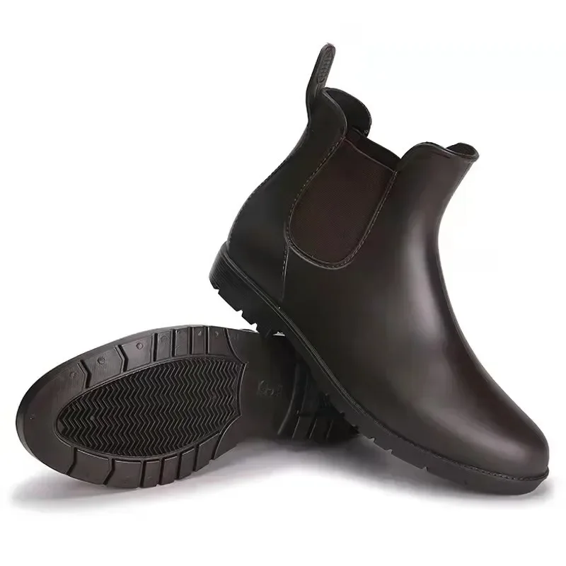 Brytyjskie buty Chelsea Męskie buty do połowy łydki Biznesowe formalne botki Jesienne buty Bota Masculina Split Leather Shoes